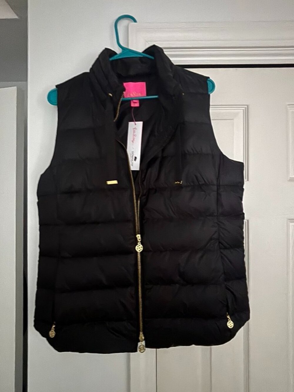 Lilly Pulitzer Pembrooke Vest L Black